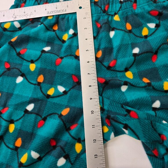 Jolly Jammies Green Christmas Lights Fleece Medium - Picture 5 of 7